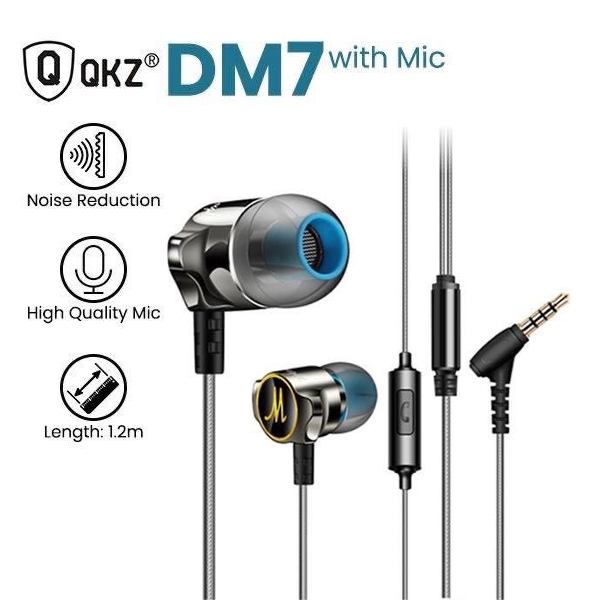 QKZ DM-7 Zink Alloy In-Ear Headphone Earphone